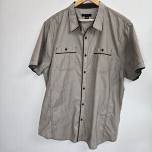 Vintage Structure NWOT Slim Fit Mens Short Sleeve Button-Up Shirt, Size XXL Y2K